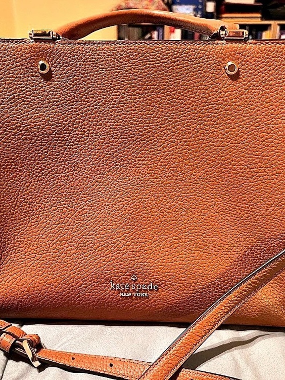 Kate Spade Structured Tote in Brown Like New